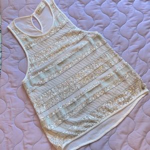 Abercrombie & Fitch Sequin Embroidered Tank Top